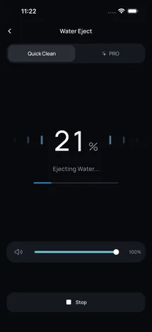 Water Eject acoustic sound frequency water ejection screen